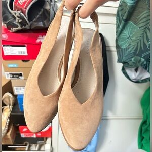Nude suede slingback heels from Caslon/Nordstrom